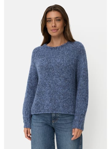 Strickpullover mit weiten Ärmeln in Jeansblau