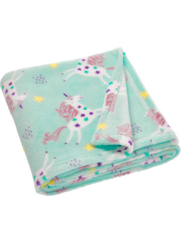 Fleece-Decke Einhorn in mint