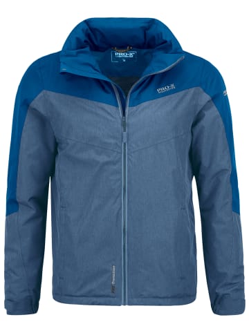 Funktionsjacke "JAMES" in Coronet Melange - Poseidonblau