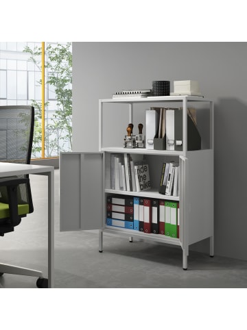 Aktenschrank Hailuoto in Grau (H)110cm (B)70cm