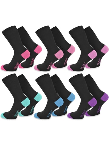 6 Paar Socken New Style in Pink/Rosa/Flieder/Mint/Türkis/Lila