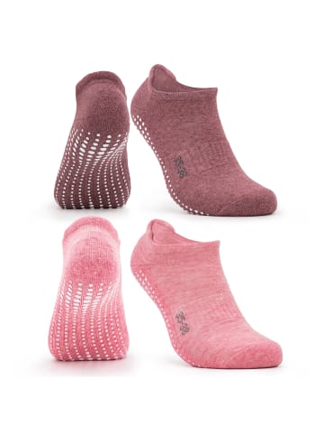2er Pack Yogasocken Mady in Pink-Rot