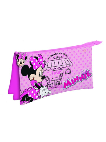 Disney Minnie Mouse Federmäppchen mit 3 Fächern Paris Edition, 22 cm