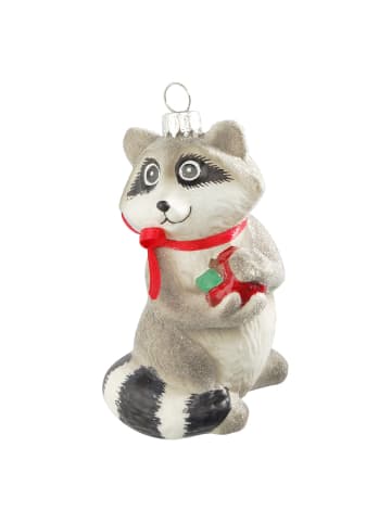 Baumschmuck-Glasornament in Grau