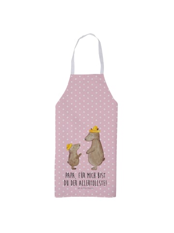 Kochschürze Bären mit Hut mit Spruch in Rot Pastell
