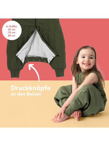Ganzjahres Schlafsack mit Füßen, 2.5 TOG in Oliv