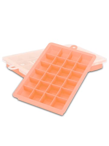 2x Eiswürfelformen mit Deckel in PINK
