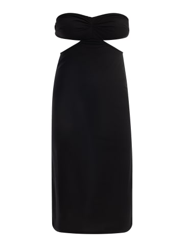 Damen Midikleid Mit Cut-Outs in Schwarz