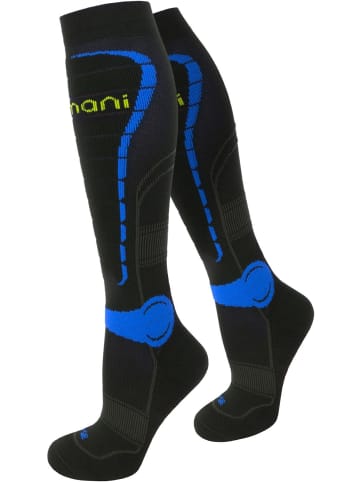 Sport-Kompressionskniestrümpfe Style in Schwarz/Blau