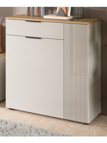 Schuhschrank Kaschmir Sand, Evoke Eiche, Flur Kommode 80 x 88 cm Vollauszug