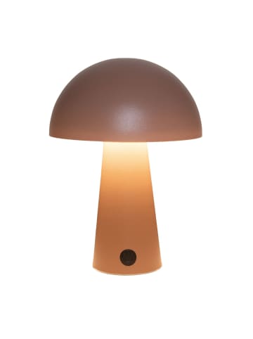 LED Pilz Tischlampe IP44 Innen & Außen 15x21cm in Terra