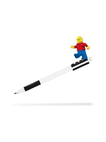 LEGO Gel Pen und klassische Minifigur in Schwarz-Weiß