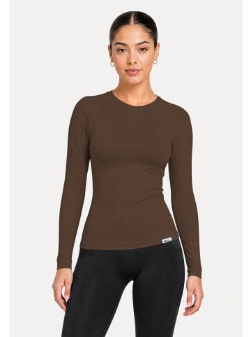 Longsleeve Seamless Lyana in Braun