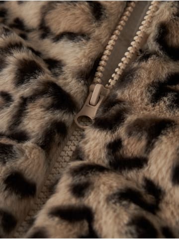 Plüschfelljacke Leoprint NMFMILA JACKET W HOOD in humus