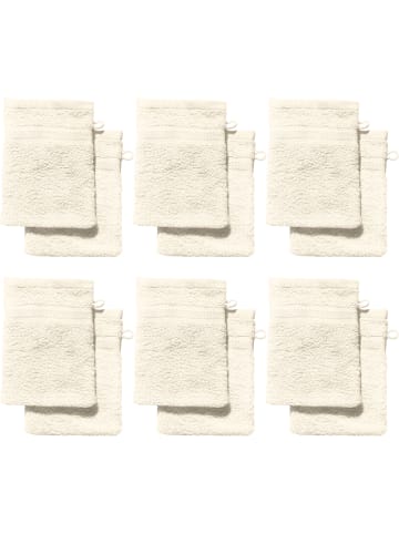 Frottier Waschhandschuh 12er-Pack Chicago in creme
