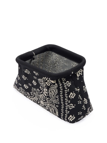 Women Clutch in Beige Black