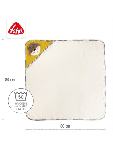 2-tlg. Bade-Set - Kapuzenbadetuch in brown