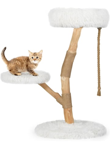 90 cm Kratzbaum Holz in Weiß
