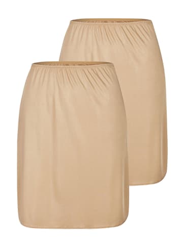 2er Pack Halbrock Länge 50 cm in caramel