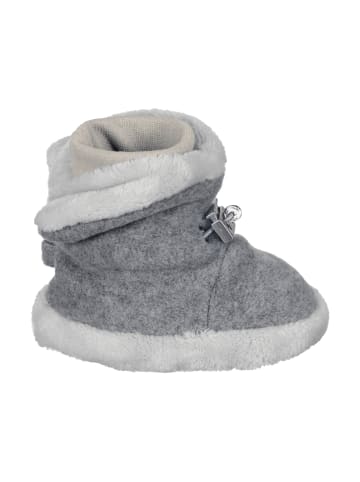 Baby Stiefel uni in silber melange