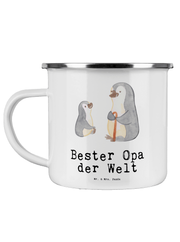 Kaffeebecher Pinguin Bester Opa der Welt mit Sp... in Weiß