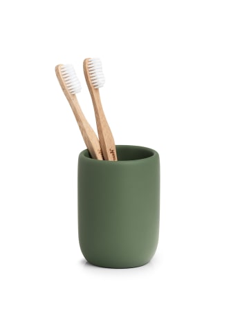 Zahnbürstenbecher MODERN in Grün, Ø 7,2 cm