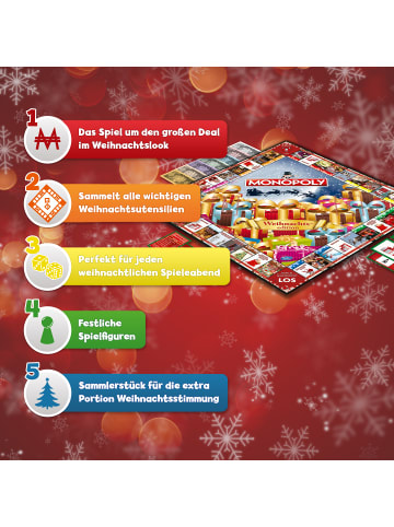 Monopoly Weihnachten Gesellschaftsspiel Brettspiel in bunt
