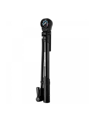 Fahrradpumpe mit Manometer – Schwarz Passend für verschiedene in Schwarz