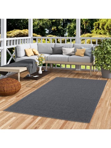 In- & Outdoor Teppich Marbella Bordüre in anthrazit