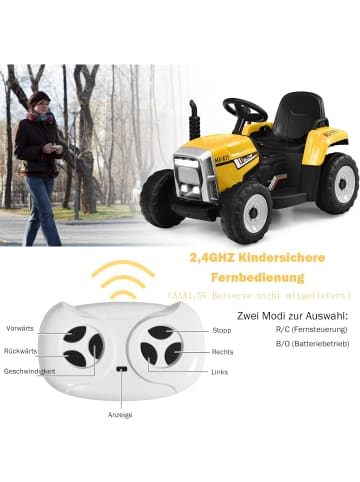 12V Traktor ab 3 Jahren in Gelb