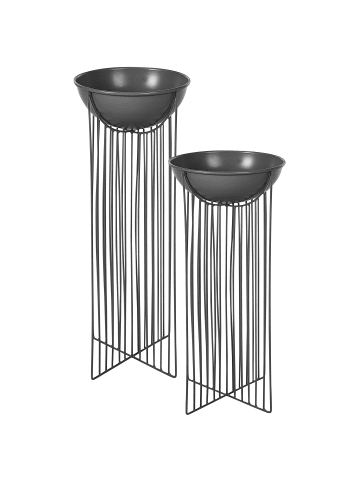 2er-Set Indoor Blumentopf FICARIA in Schwarz
