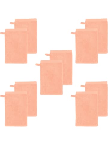 Frottier Waschhandschuh 10er-Pack Heidenheim in apricot