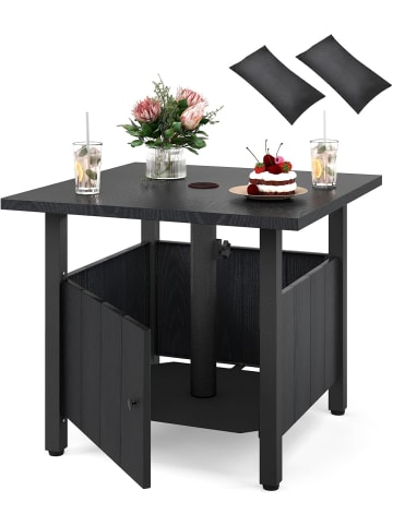 Beistelltisch Outdoor wetterfest 55,5 x 55,5 x 48 cm in Schwarz