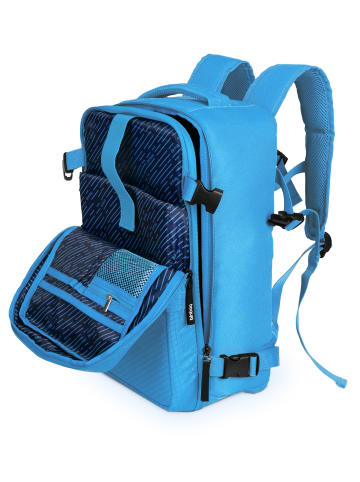 BLNBAG M6 - Handgepäck Rucksack, Freigepäck 40x20x25 cm, 20 Liter in Iceblue