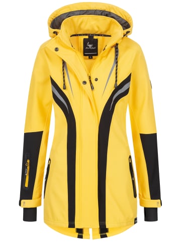 Softshelljacke in Gelb