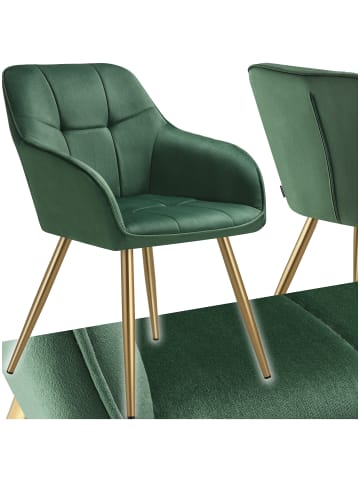 Polstersessel gepolstert, in Samtoptik, gesteppt, 58 x 62 x 82 cm