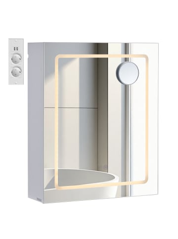 Badezimmerschrank Kailyn in Weiß - (B)16.5 x (H)60 x (T)50 cm