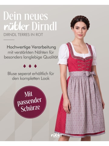 Dirndl midi Terres in Rot