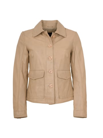 Lederjacke Lammnappa in Beige