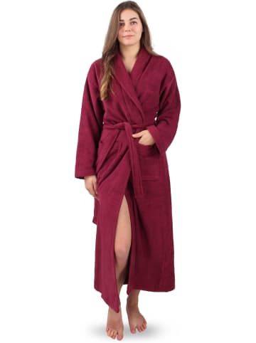 Bademantel aus 100 % Baumwolle Lola in Burgund