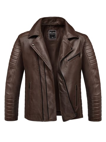 Lederjacke AMHERST in Dunkelbraun