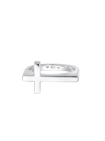 Ring 925 Sterling Silber Kreuz in Silber