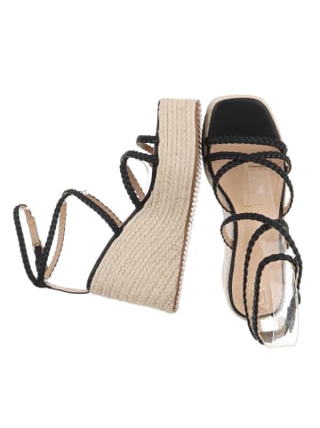 Sandale & Sandalette in Schwarz und Beige
