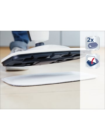 Ersatzpads Dampfreiniger CleanTenso 2er Set grau 31,0 x 18,0 x 1,0 cm