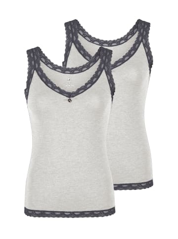 2er Pack Damen Top in anthrazit