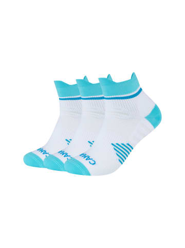 Sport-Kurzsocke performance training light 3er Pack blue fish