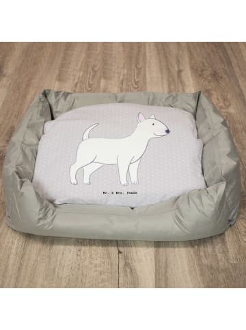Hundekissen Bullterrier Lebensretter ohne Spruch in Grau Pastell