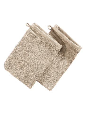 Waschhandschuh 2er-Pack Heidelberg in beige