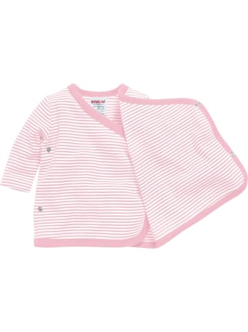 Flügelhemd Langarm Ringel in Rosa