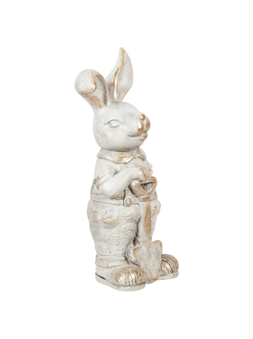 Gartenfigur SIMARD in Weiß/Kupfer - (W) 13 x (H) 36 x (L) 10 cm